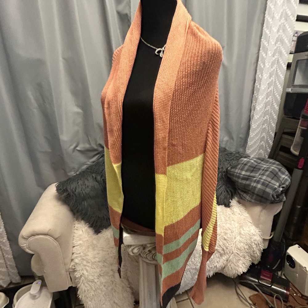 50%offw❤️ Umgee 💋Bohemian Gypsy Open Front Shawl Kimono cardigan S-M NWT 124